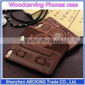 Supplier Carved Wood Cover Case for IPhone 5 5S Wooden Case thumbnail-1
