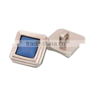 Elegant Fashion Square Shape Pearl Color Stone Shank Plastic Button thumbnail-1