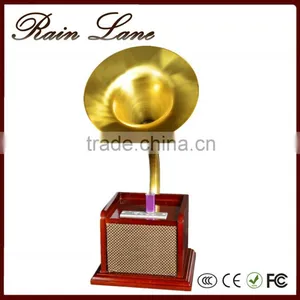 Rain Lane Gift Horn Gramophone Model With USB SD Bluetooth thumbnail-1