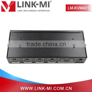 LINK-MI LM-KVM401 Support Auto Switching 4 In 1 Out HDMI KVM Switch With USB thumbnail-3