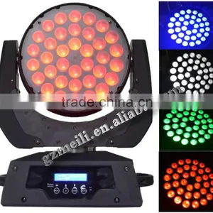 36 10w RGBAW LED Zoom Wash Moving Head/ Night Club Dancing Party Moving Led thumbnail-1