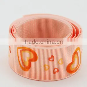 Factory Direct Sales Personality Custom Print Flower Heart Grosgrain Ribbon thumbnail-1