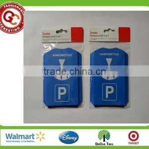 Novelty Euro PS Plastic Parking Disc Clock With Ice Scraper - K045 thumbnail-1