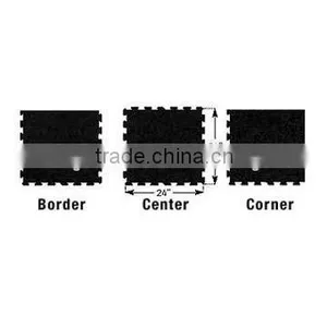 Interlocking Rubber Flooring, Solid Color Rubber Top to Bottom, Suitable for Gym Rubber Floor thumbnail-1