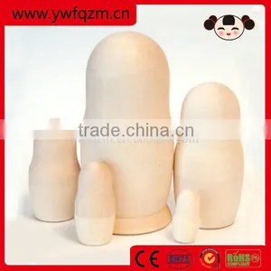 Hot Handmade Wooden Unpainted Nesting Doll thumbnail-1