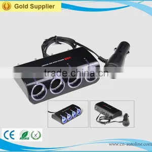 1 to 4 Cgarette Socket With USB thumbnail-1