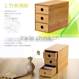 2015 Economic Fashion Custom Wood Box 3 Layers Drawer Bamboo Storage Box thumbnail-6