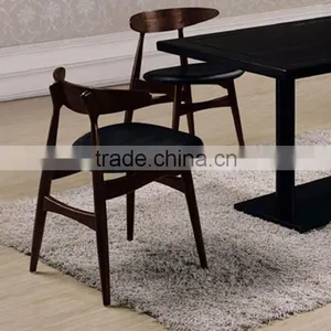 Modern Compact Solid Wood Leather Living Room Dining Chair thumbnail-6