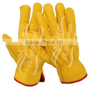 UEI-2710 Leather Driver Gloves , Driving Gloves , Car Driving Gloves , Safety Gloves , Leather Driving Gloves , Leather Gloves thumbnail-1