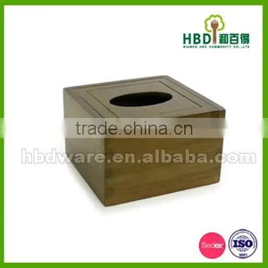 BSCI Factory High Quality Bamboo Wood Kitchen Tissue Box Wholesale thumbnail-1