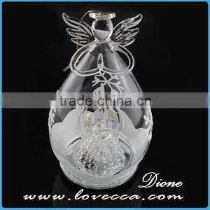 2015 Christmas Decoration Glass Ball Angel/Deer/Santa Claus Xmas Glass Ball Ornament thumbnail-5
