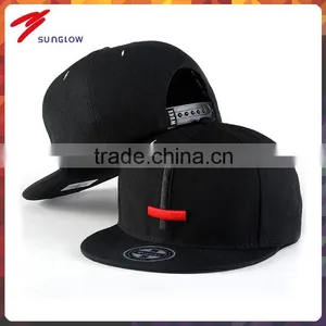 Custom Design Your Own Logo 100% Acrylic Black Caps Snapback Hat thumbnail-1