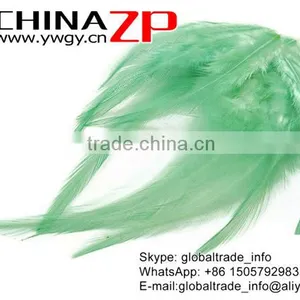 Top Supplier ZPDECOR Wholesale Good Quality Cheap Dyed Aqua Chicken Rooster Saddle Feathers for Show thumbnail-3