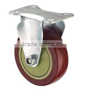 Medium Duty Pu Furniture Wheel 100mm Threaded Stem Swivel Caster thumbnail-2