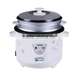 1.8 Liter Cheap Price Cylinder Rice Cooker With Beautiful Flower Tinplate Housing thumbnail-1