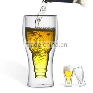 Beer Bottle Design of Double Wall Champagne Glass Cup thumbnail-1
