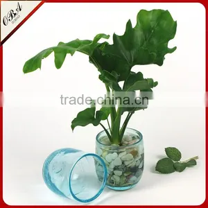 European Creative Arts Small Glass Cup Vase / Handmade Ice Crack Technology Glass Flower Vase for Home Decorative thumbnail-3