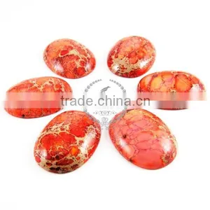 30x40mm Big Oval Orange Imperial Jasper Cabochon Beads,gemstone Pendant Cabochon Stone Beads Set for Earrings,rings,4120025 thumbnail-2