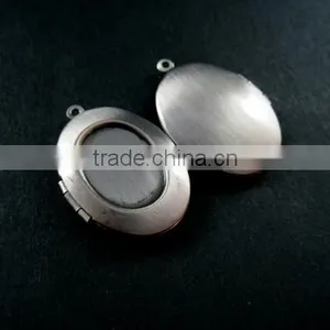 13x18mm Oval Bezel Tray Setting Vintage Antiqued Brass Silver Photo Locket Pendant Charm DIY Supplies 1123012 thumbnail-1