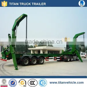 TITAN Factory Price 3 Axles 40 ft Two Movable Crane Hydraulic Container thumbnail-5