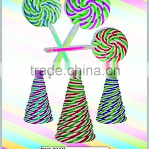 Glow Stick Halal Swirl Lollipop Candy thumbnail-1