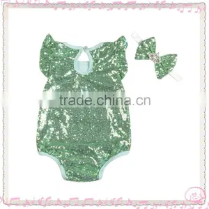 Baby New Model Sequin Romper Baby Romper in Stock From Kapu Garment thumbnail-2