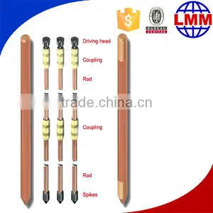 Electrical Pure Threaded Copper Bonded Ground Rod thumbnail-4
