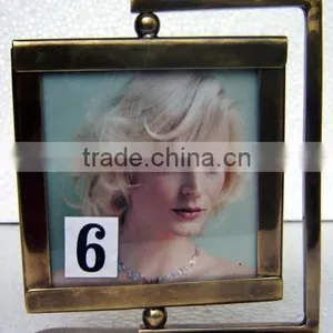 DESKTOP ANTIQUE SOLID BRASS PICTURE FRAME thumbnail-1