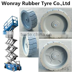 Explosion Proof Tyre Non-marking Tyre 15x5 for Genie GS2646 Electric Wide Scissor Lift Lift Height 26' thumbnail-1