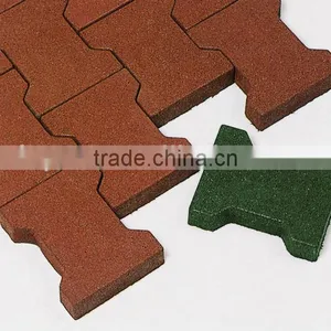 Rubber Mould Paver/Rubber Brick Pavers/Recycled Rubber Patio Pavers/Outdoor Rubber Pavers thumbnail-1