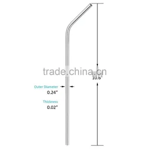 Stainless Steel Straws 4 Drinking Straws and 1 Brush Set thumbnail-5