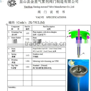 One-inch Metering Aerosol Valves for Perfume thumbnail-3
