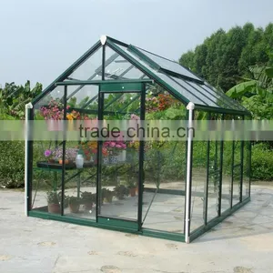 Early Modern Europe Green and Grey Garden Glass Greenhouse thumbnail-1
