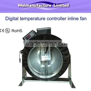 Hyroponics Digital Temperature Contol Centrifugal Inline Duct Fan thumbnail-1