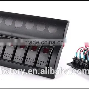 8 GANG LED Waterproof Rorcker Switches Panel With Breaker Back thumbnail-2