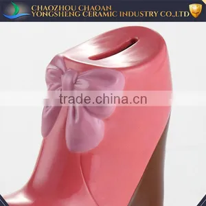 Oem Ceramic Children Shoes Money Box For Promotional Gift thumbnail-2