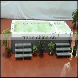 Whirlpool Bathtub Waterfall Bathtub Whirlpool Waterfall Faucet Three Person Massage Bathtub thumbnail-2