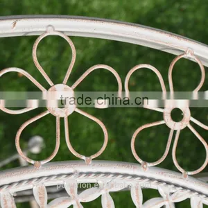 Bistro Set White With Foldable Table and Chairs Outdoor Furniture thumbnail-4