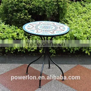 Folding Antirust Wrought Irons Mosaic Table thumbnail-2