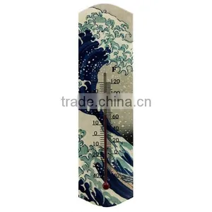 Personalized Wooden Painting for Home Decoration With Thermometer Vintage Look Wooden Picture Wooden Thermometer thumbnail-2
