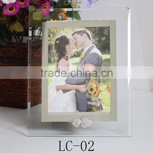Diamond And Silver Shining Heart Glass Photo Frame thumbnail-1