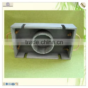 Great Quality Antique Grids Round Hole Compartment Wooden Tray thumbnail-5