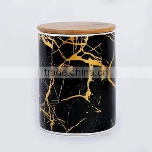 Modern Pattern Design Ceremic Storage Jar With Lid thumbnail-3