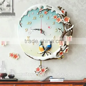 European Creative 3d Plum Cartoon Picture Wall Clock thumbnail-1