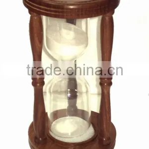 Wooden Hourglass Sand Timer, 30 Minute Sand Timer, 60 Minute Sand Timer, Large Wood Hourglass Sand Timer thumbnail-1