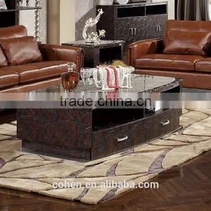 Foshan Cohen Unique Design Mdf Storage Cabinets Thick Marble Top Center Tables thumbnail-1