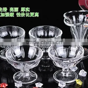 Cold Drink Milkshake Ice Cream Glass Cup or Bowl With Stand thumbnail-3