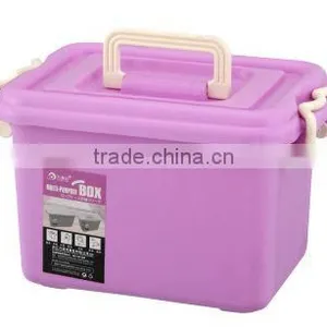 Colorful Portable Plastic Storage Box With Lid thumbnail-1