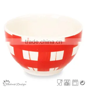 Hot Selling Handpainting Ceramic Stripe Bowl Top Factory thumbnail-2