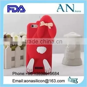 Dongguan Factory Bautiful Rabbit Shape Silicone Charm Phone Case thumbnail-1